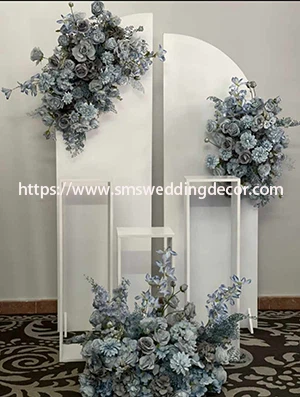 dusty blue flowers arrangements