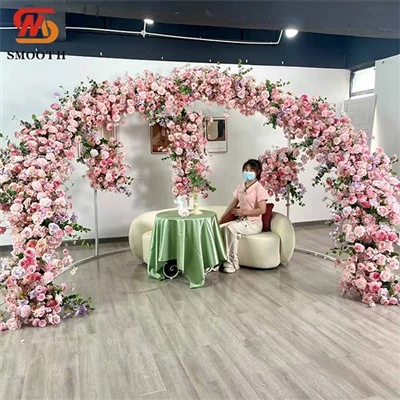 Nouvelle arc de fleur rose